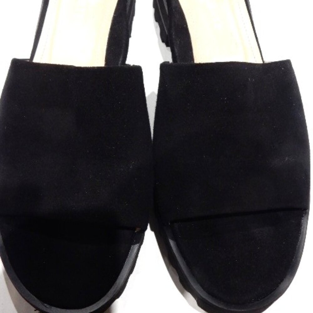 Ron White "Carly" Black Suede Slide Sandals in EU 39.5 / USA 9.5 (New)